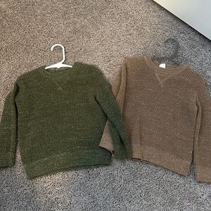 GAP- Green and Brown Cable Knit Sweaters